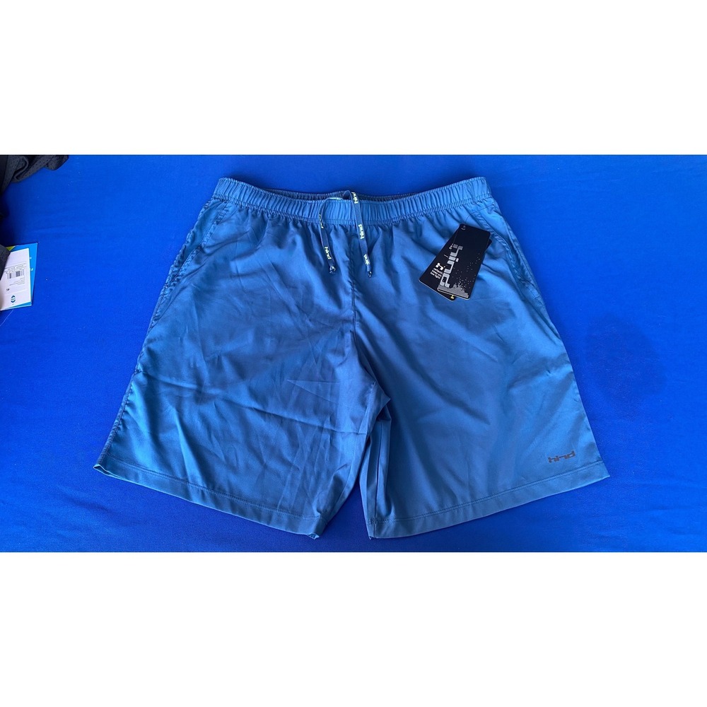Hind Mens Blue Hydra Performance Athletic Shorts Size Large 9 Inch Inseam CYM564